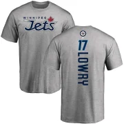 Adam Lowry Men's Winnipeg Jets Backer T-Shirt - Ash