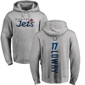 Adam Lowry Men's Winnipeg Jets Branded Ash Backer Pullover Hoodie