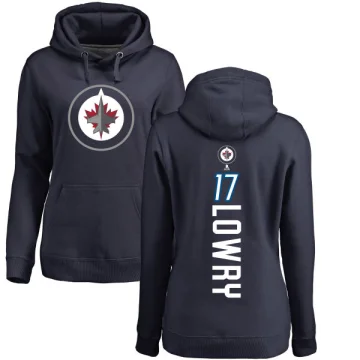 Adam Lowry Women's Winnipeg Jets Branded Backer Pullover Hoodie Navy