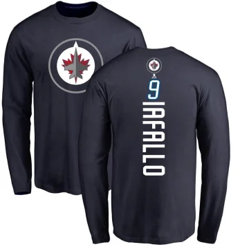 Alex Iafallo Men's Winnipeg Jets Backer Long Sleeve T-Shirt - Navy