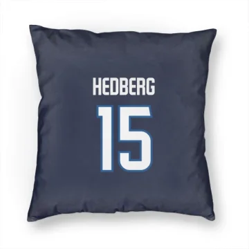 Anders Hedberg Winnipeg Jets  Pillow Cover (18 X 18) - Navy