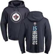 Anders Hedberg Men's Winnipeg Jets Branded Backer Pullover Hoodie Navy