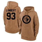 Brad Lambert Women's Winnipeg Jets 2023 Salute to Service Pullover Hoodie Brown