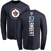 Brad Lambert Youth Winnipeg Jets Backer Long Sleeve T-Shirt - Navy