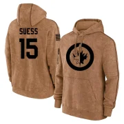 C.J. Suess Men's Winnipeg Jets 2023 Salute to Service Club Pullover Hoodie Brown