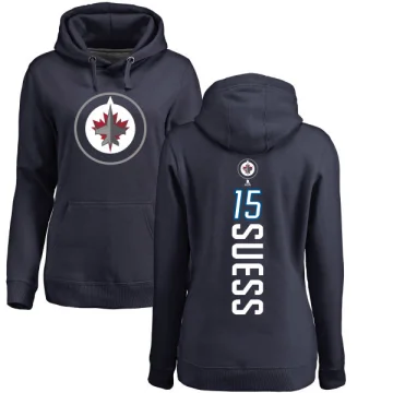 C.J. Suess Women's Winnipeg Jets Branded Backer Pullover Hoodie Navy