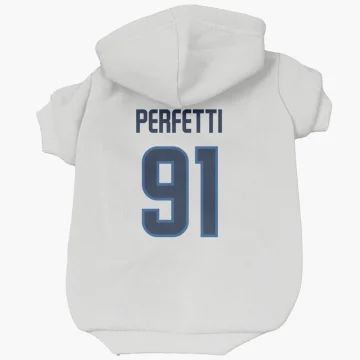 Cole Perfetti Winnipeg Jets  Dog & Cat Pet Hoodie - White