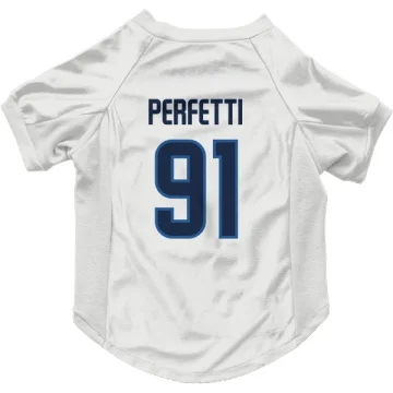 Cole Perfetti Winnipeg Jets  Dog & Cat Pet Jersey - White