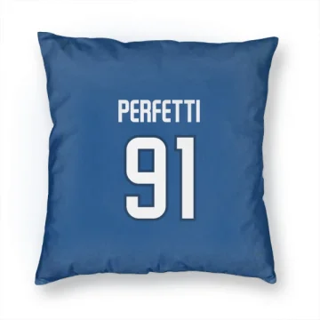 Cole Perfetti Winnipeg Jets  Pillow Cover (18 X 18) - Blue