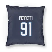 Cole Perfetti Winnipeg Jets  Pillow Cover (18 X 18) - Navy