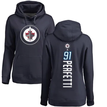 Cole Perfetti Women's Winnipeg Jets Branded Backer Pullover Hoodie Navy