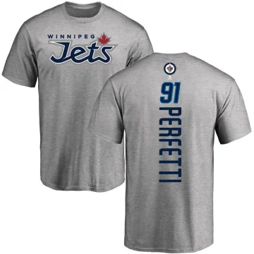 Cole Perfetti Youth Winnipeg Jets Backer T-Shirt - Ash