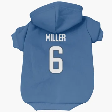 Colin Miller Winnipeg Jets  Dog & Cat Pet Hoodie - Blue