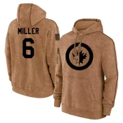 Colin Miller Men's Winnipeg Jets 2023 Salute to Service Club Pullover Hoodie Brown