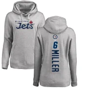 Colin Miller Women's Winnipeg Jets Branded Ash Backer Pullover Hoodie