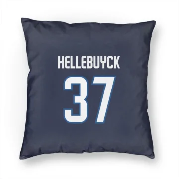 Connor Hellebuyck Winnipeg Jets  Pillow Cover (18 X 18) - Navy