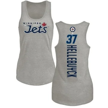 Connor Hellebuyck Women's Winnipeg Jets Branded Backer Tank Top - Ash