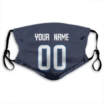 Custom Winnipeg Jets   Face Mask - Navy