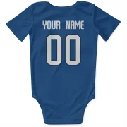 Custom Winnipeg Jets   Infant & Newborn Bodysuit  - Blue