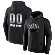 Custom Men's Winnipeg Jets Branded Midnight Mascot Logo Pullover Hoodie Black