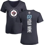 Custom Women's Winnipeg Jets Branded Backer T-Shirt - Navy