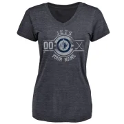 Custom Women's Winnipeg Jets Branded Insignia T-Shirt - Navy