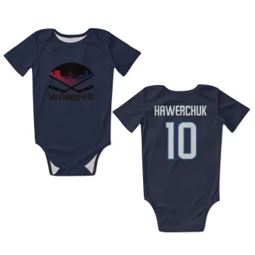 Dale Hawerchuk Winnipeg Jets  Infant & Newborn Bodysuit  - Navy