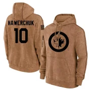 Dale Hawerchuk Youth Winnipeg Jets 2023 Salute to Service Club Pullover Hoodie Brown