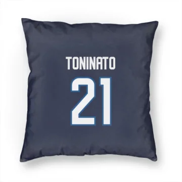 Dominic Toninato Winnipeg Jets  Pillow Cover (18 X 18) - Navy