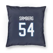 Dylan Samberg Winnipeg Jets  Pillow Cover (18 X 18) - Navy