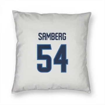 Dylan Samberg Winnipeg Jets  Pillow Cover (18 X 18) - White