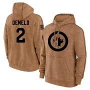 Dylan DeMelo Men's Winnipeg Jets 2023 Salute to Service Club Pullover Hoodie Brown