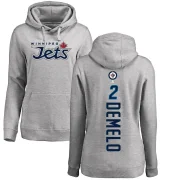 Dylan DeMelo Women's Winnipeg Jets Branded Ash Backer Pullover Hoodie