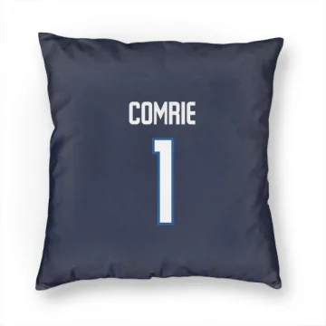 Eric Comrie Winnipeg Jets  Pillow Cover (18 X 18) - Navy