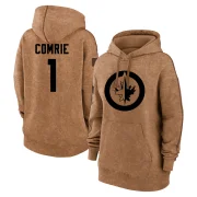 Eric Comrie Women's Winnipeg Jets 2023 Salute to Service Pullover Hoodie Brown