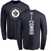 Eric Comrie Youth Winnipeg Jets Backer Long Sleeve T-Shirt - Navy