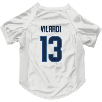 Gabriel Vilardi Winnipeg Jets  Dog & Cat Pet Jersey - White