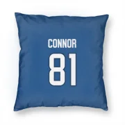 Kyle Connor Winnipeg Jets  Pillow Cover (18 X 18) - Blue