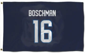 Laurie Boschman Winnipeg Jets  Flag (3 X 5) - Navy