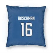 Laurie Boschman Winnipeg Jets  Pillow Cover (18 X 18) - Blue