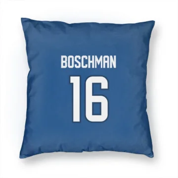 Laurie Boschman Winnipeg Jets  Pillow Cover (18 X 18) - Blue