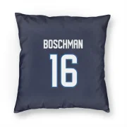 Laurie Boschman Winnipeg Jets  Pillow Cover (18 X 18) - Navy