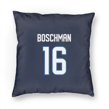 Laurie Boschman Winnipeg Jets  Pillow Cover (18 X 18) - Navy