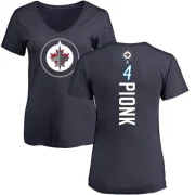 Neal Pionk Women's Winnipeg Jets Branded Backer T-Shirt - Navy