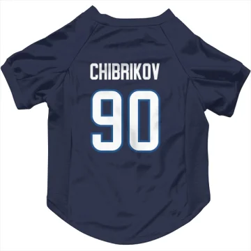 Nikita Chibrikov Winnipeg Jets  Dog & Cat Pet Jersey - Navy