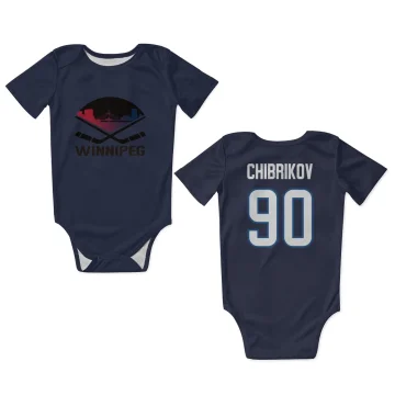 Nikita Chibrikov Winnipeg Jets  Infant & Newborn Bodysuit - Navy