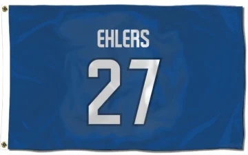 Nikolaj Ehlers Winnipeg Jets  Flag (3 X 5) - Blue