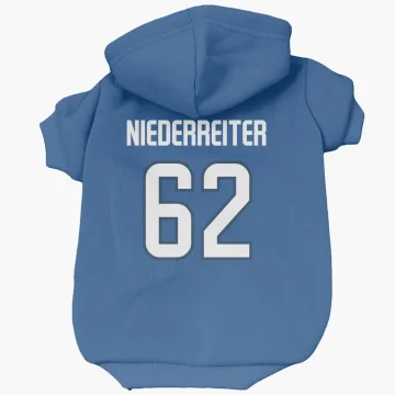 Nino Niederreiter Winnipeg Jets  Dog & Cat Pet Hoodie - Blue