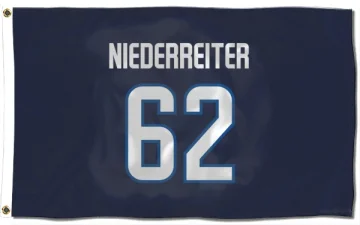 Nino Niederreiter Winnipeg Jets  Flag (3 X 5) - Navy