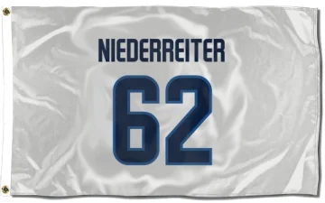 Nino Niederreiter Winnipeg Jets  Flag (3 X 5) - White